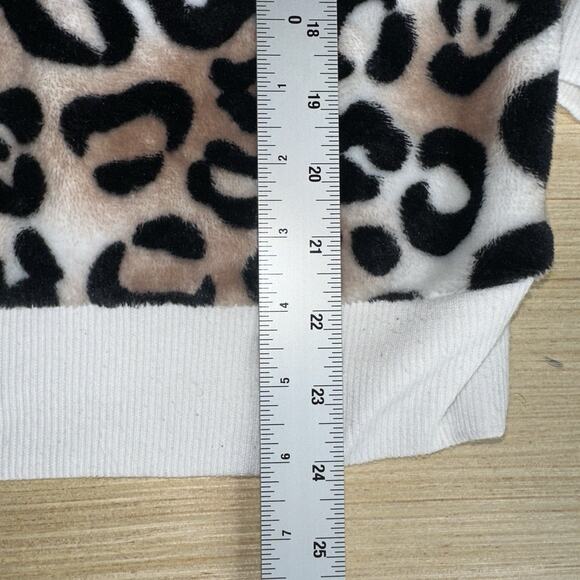 Secret Treasures Women’s Leopard Print Fleece Pullover Sweatshirt Size S - Picture 5 of 8
